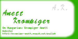 anett krompiger business card